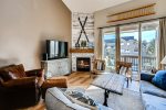 Cozy up to the gas fire place in the large living room